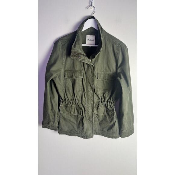 Madewell Dispatch Jacket Military Style Green Cotton Canvas Size M - Picture 5 of 10